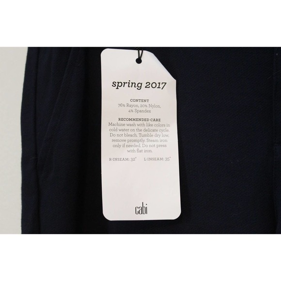 NWT Cabi Top Notch Trouser Pants 3202 Navy Women's Size 10 Long Tall H14662 - Picture 4 of 11